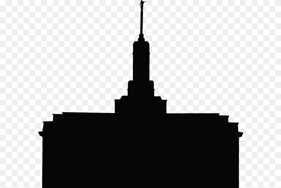 Lds Temple Silhouette Clipart, City, Architecture, Building, Spire Png Image