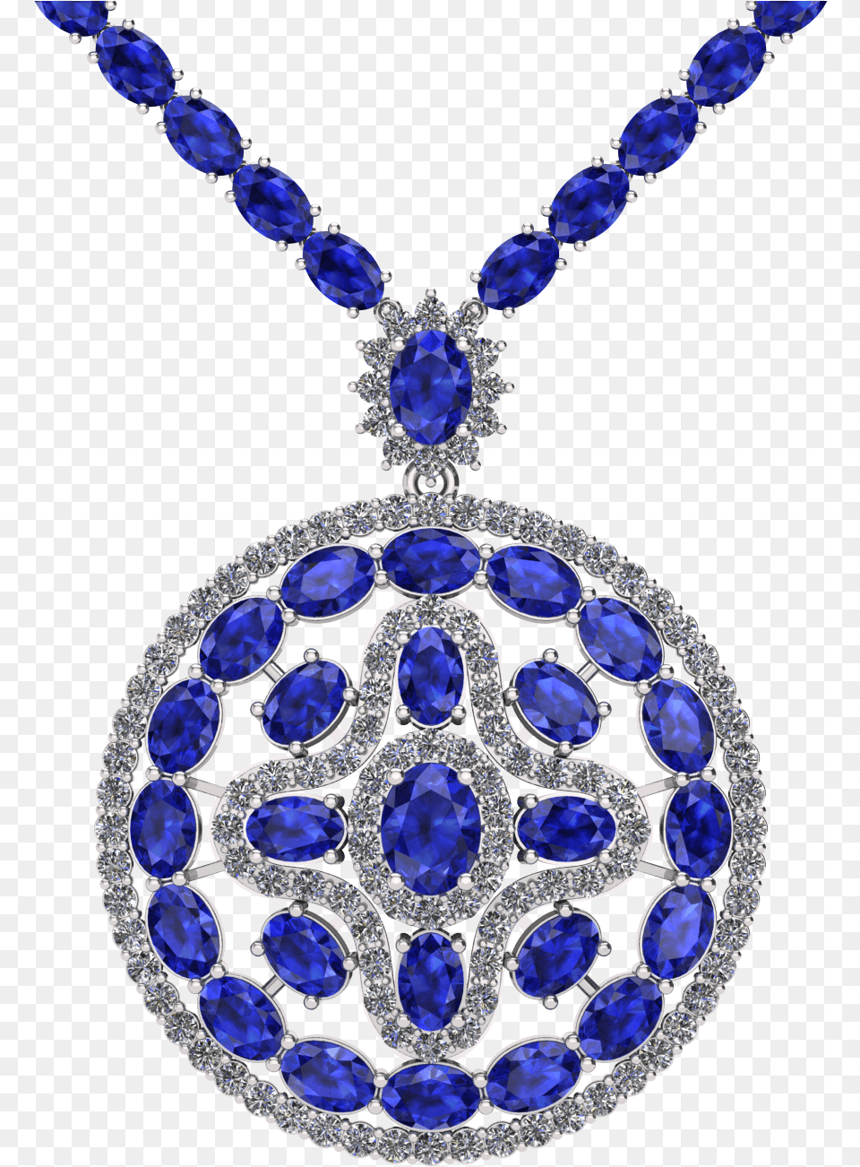Le Cercle Parfait Diamond Sapphire Necklace Designs, Accessories, Gemstone, Jewelry Free Png Download