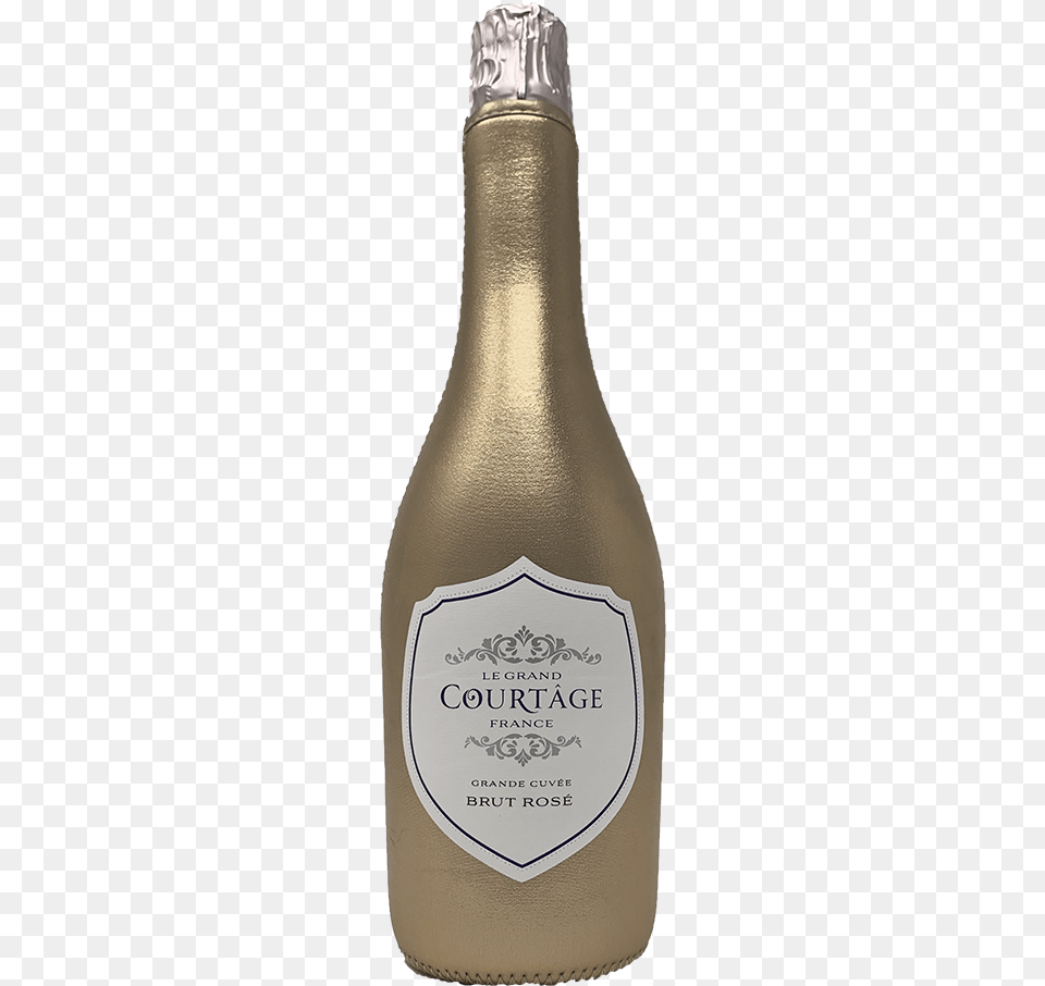 Le Grand Courtge Brut Ros Metallic Rose Gold Sleeve Glass Bottle, Alcohol, Beer, Beverage, Liquor Free Png Download