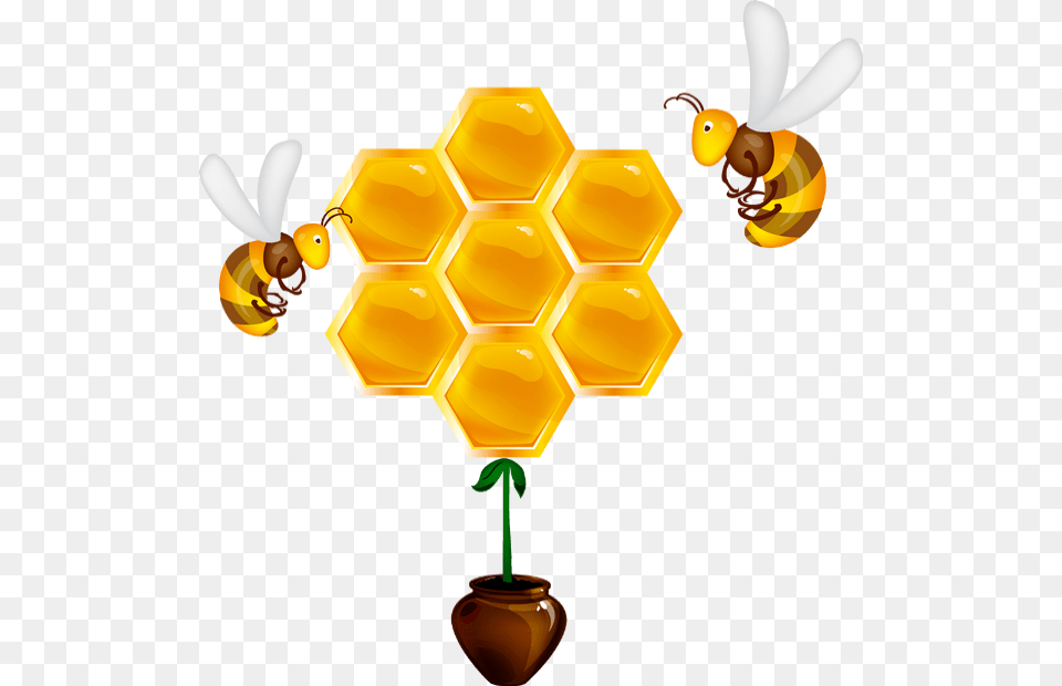 Le Miel Et Les Abeilles Bee Comb Clip Art, Food, Honey, Honeycomb, Animal Free Png