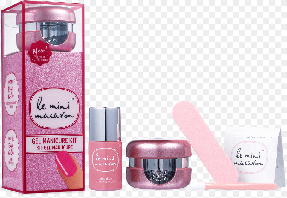 Le Mini Macaron Gel Manicure Kit Rose Gold, Cosmetics, Lipstick, Bottle Free Png