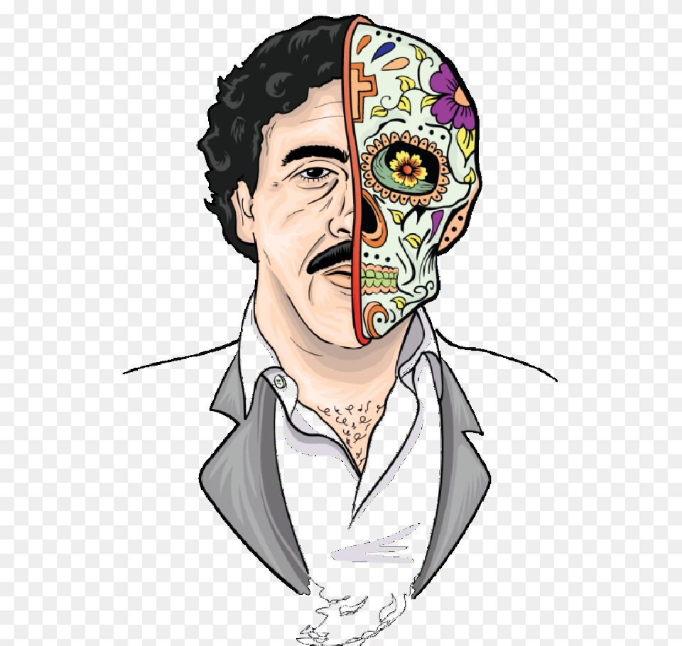 Le T Shirt Su Pablo Escobar Sono Disponibili Su Teeser, Art, Adult, Person, Man Free Transparent Png