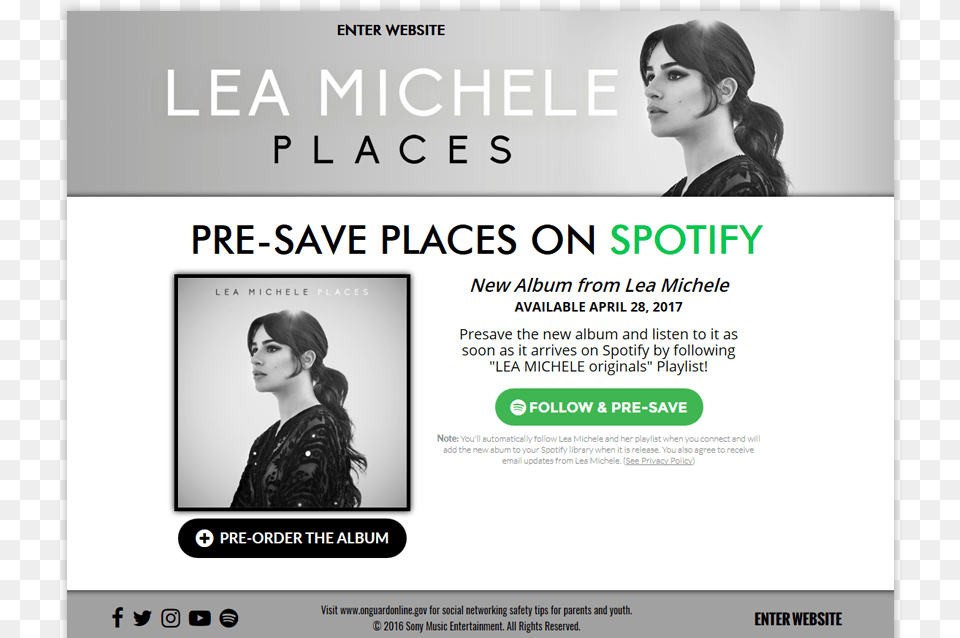 Lea Michele Presave For Spotify Spotify Pre Save Campaign, Advertisement, Poster, Adult, Person Free Transparent Png