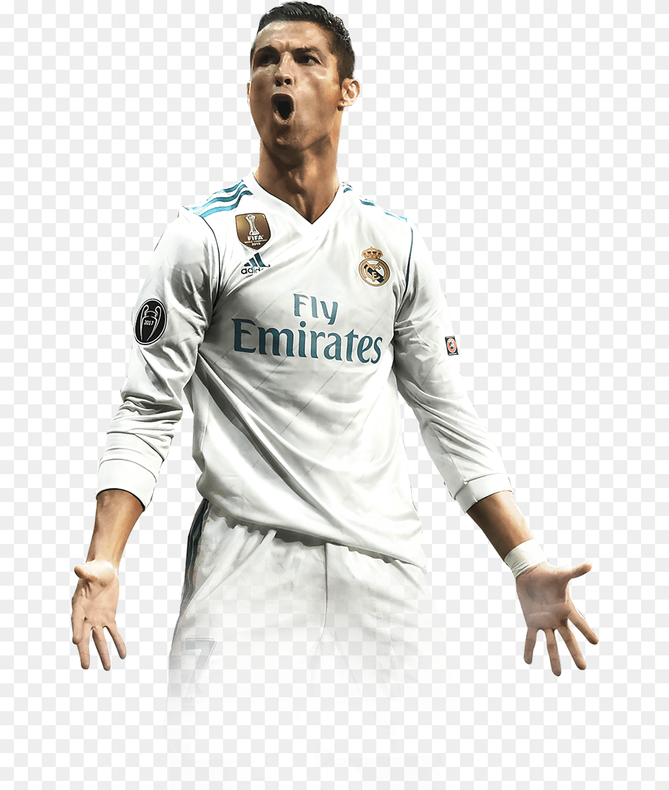 Lead Module Cristiano Ronaldo Real Madrid, Adult, Shirt, Person, Man Png