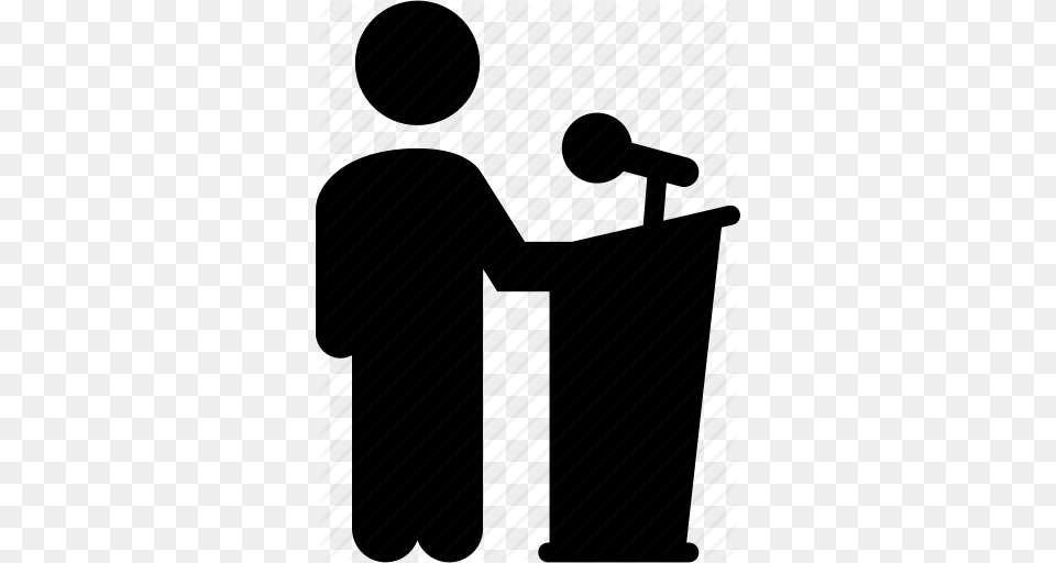 Leader Man Microphone Person Podium Speaker Speech Icon, Crowd, Audience, Debate Free Png Download