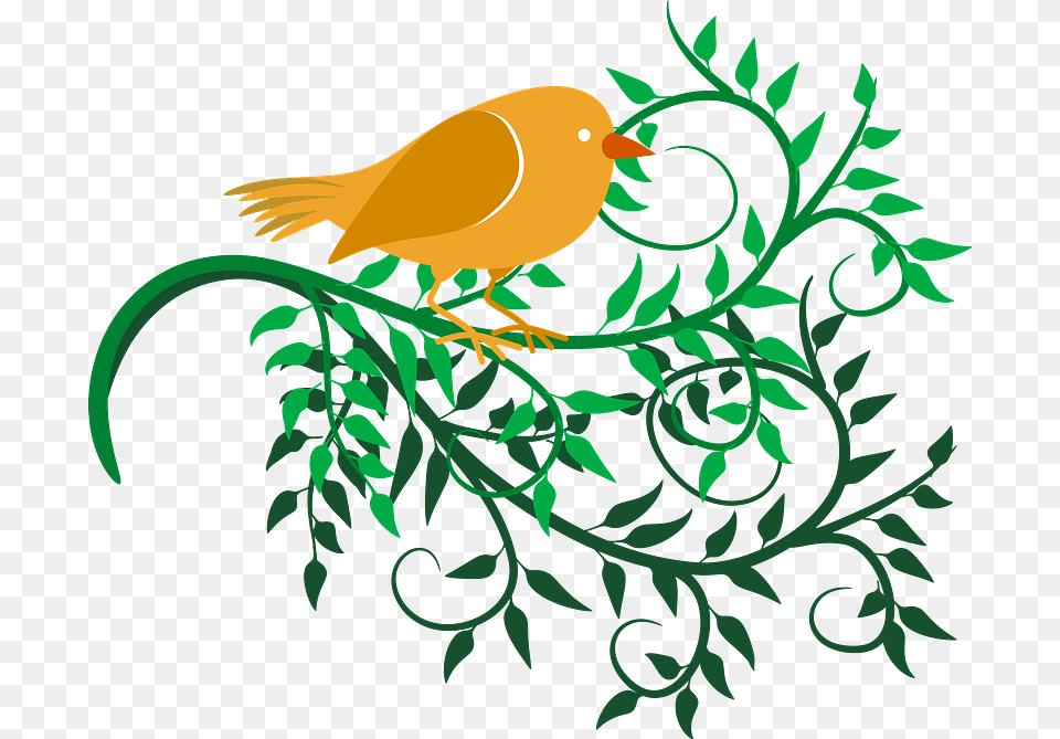 Leaf Branch Logo Clipart Illustration, Pattern, Animal, Art, Bird Png Image