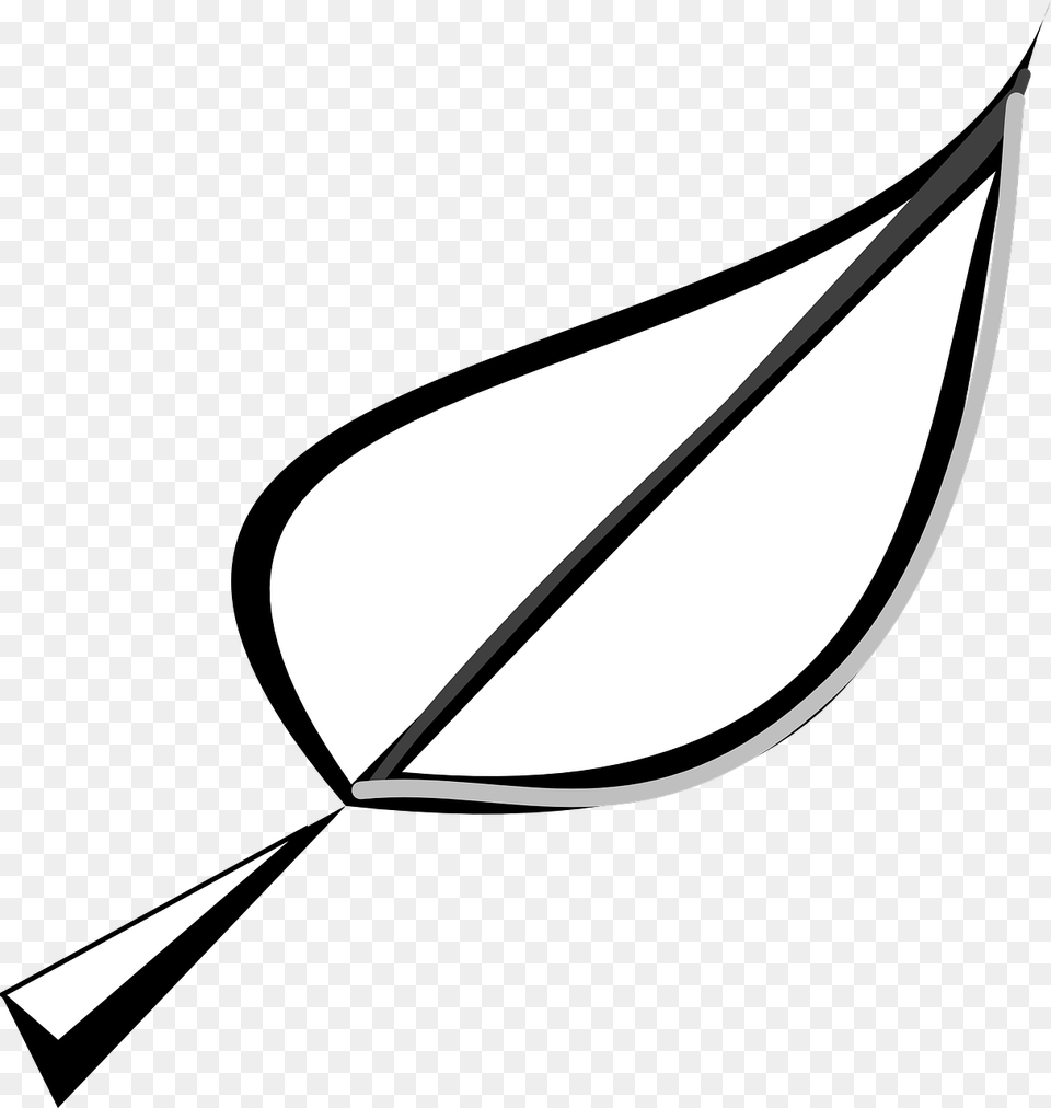 Leaf Clipart Black And White, Weapon, Spear Free Png Download