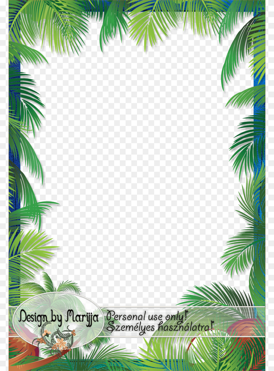 Leaf Clipart Palm Trees Picture Frames Clip Art, Green, Rainforest, Plant, Vegetation Png