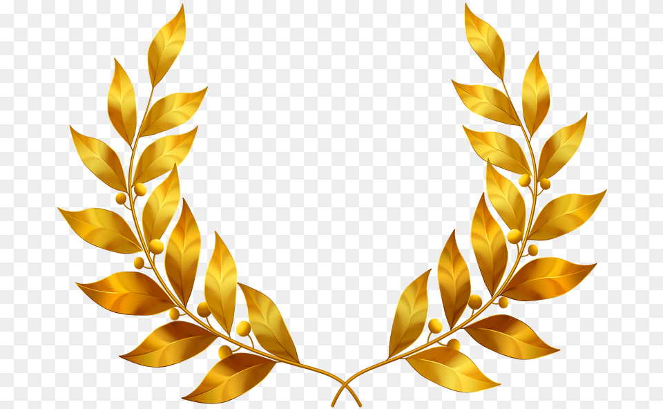 Leaf Crown Trophy, Gold, Accessories, Jewelry, Necklace Png