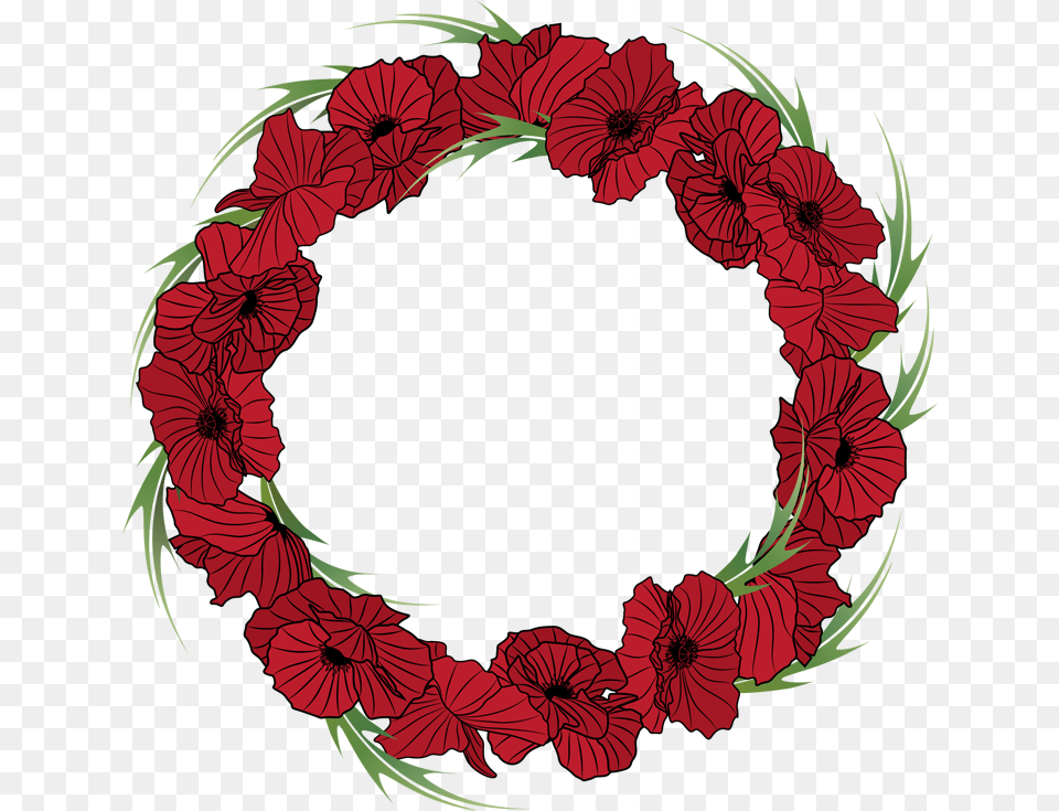 Leaf Crown Wreaths Clip Art Red Floral Wreath Red Flower Wreath, Plant, Floral Design, Graphics, Pattern Png Image