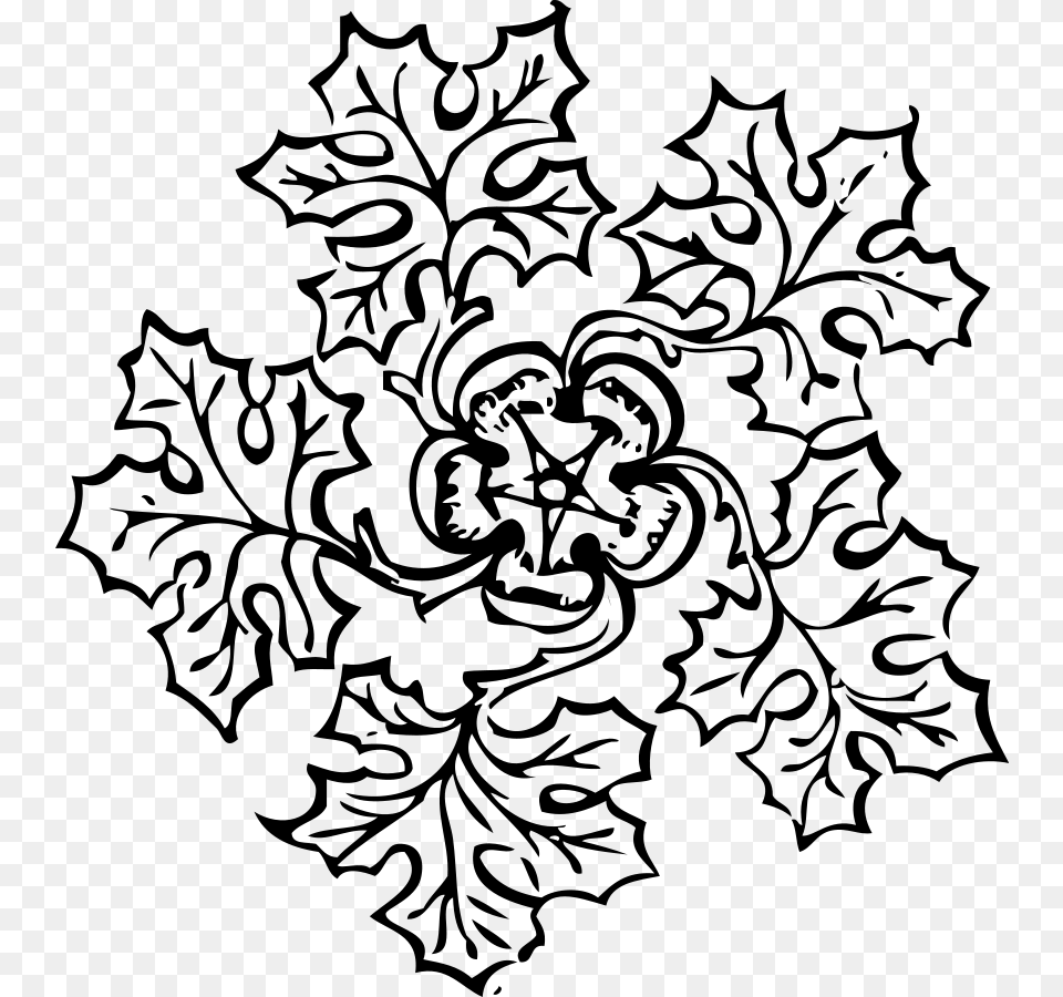 Leaf Decoration 2 Svg Clip Arts Simple Flower Border Designs, Gray Free Png