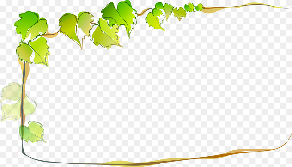 Leaf Download Computer File Background Leaves Border, Plant, Vine, Green, Ivy Png Image
