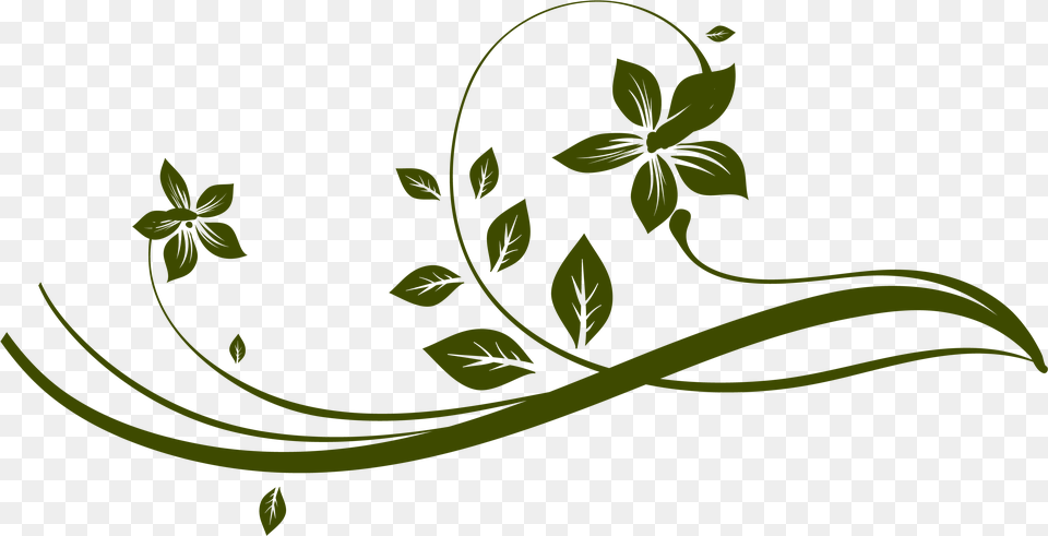 Leaf Flourish, Art, Floral Design, Graphics, Green Png Image