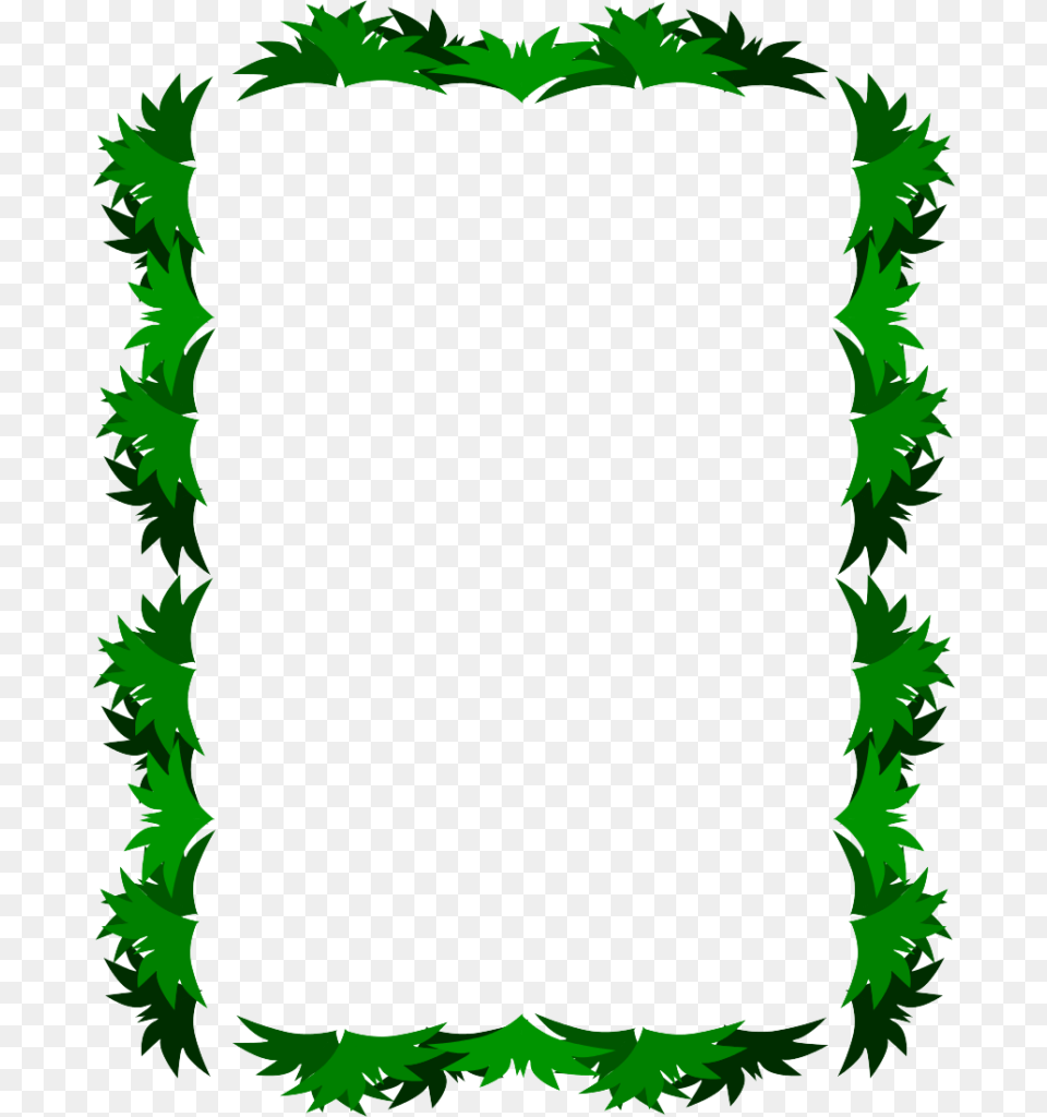 Leaf Frame Transparent Frame Border, Green, Grass, Plant, Vegetation Png Image