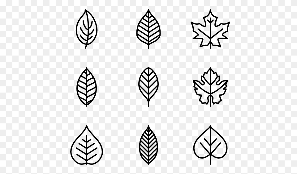 Leaf Icons, Gray Png