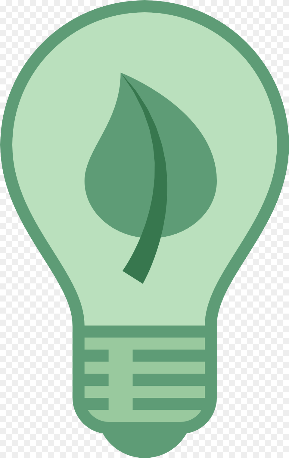 Leaf In A Lightbulb Hd Green Icon, Light Free Png Download