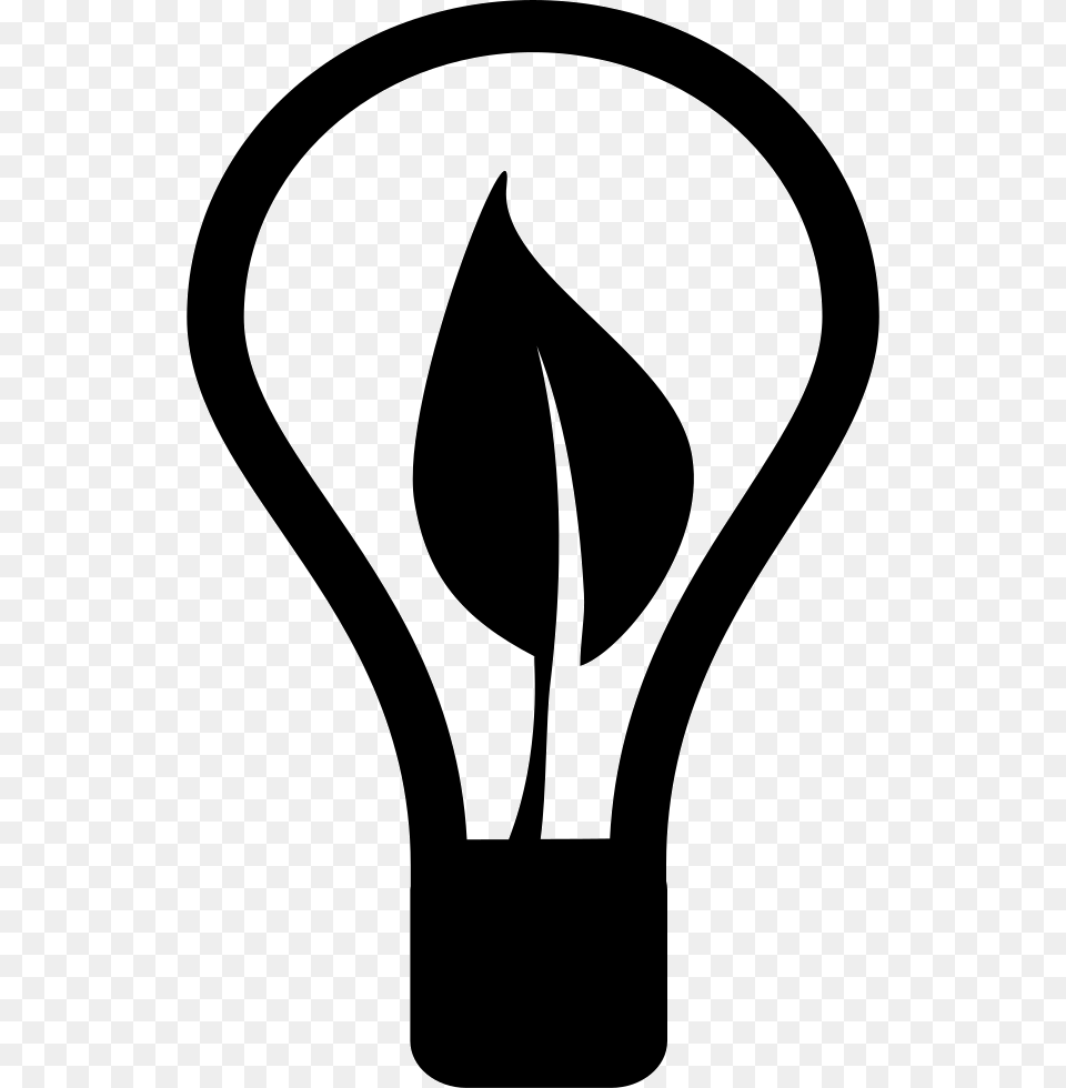 Leaf Inside Lightbulb Emblem, Light, Stencil, Smoke Pipe Free Transparent Png