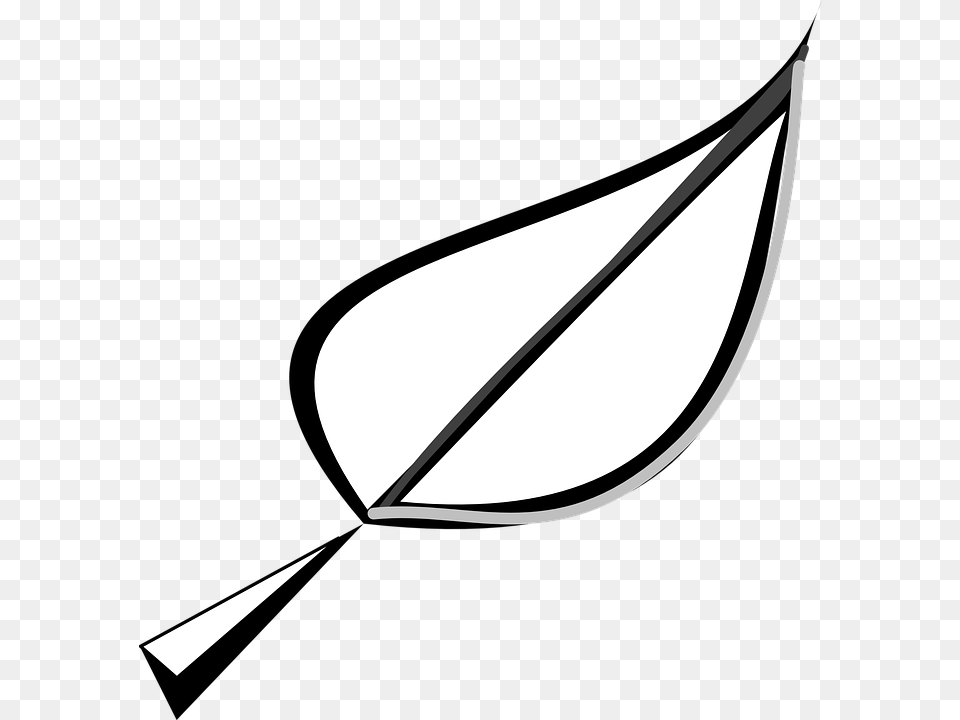 Leaf Outline Free Images On Pixabay Clip Art Leaf Cartoon Outline, Weapon, Spear, Bow Png