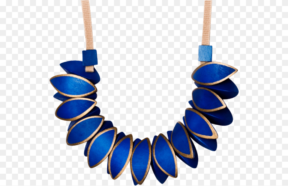 Leaf Wood Necklace With Handpainted Gold Trim Necklace, Accessories, Jewelry, Gemstone, Earring Free Png