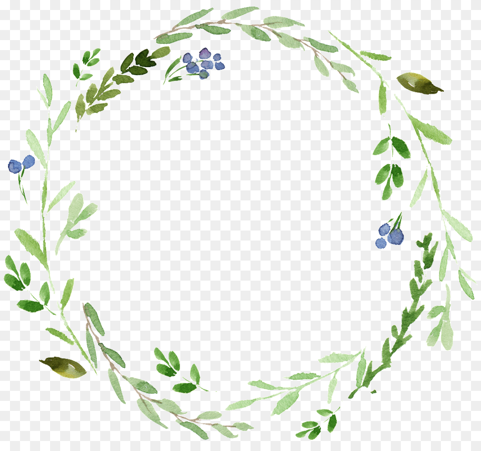 Leaf Wreath Cartoon Transparent Wedding Flower Wreath, Berry, Blueberry, Food, Fruit Free Png Download