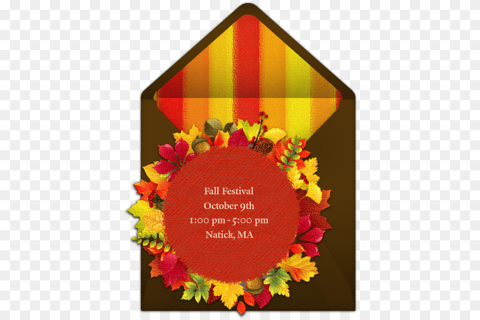 Leaf Wreath Online Invitation Greeting Card, Envelope, Greeting Card, Mail, Plant Free Transparent Png