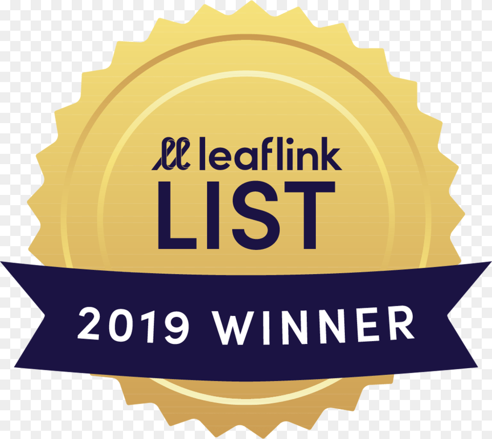 Leaflink List 2019 Winner Badge Full Color Label, Logo, Symbol, Gold, Person Png