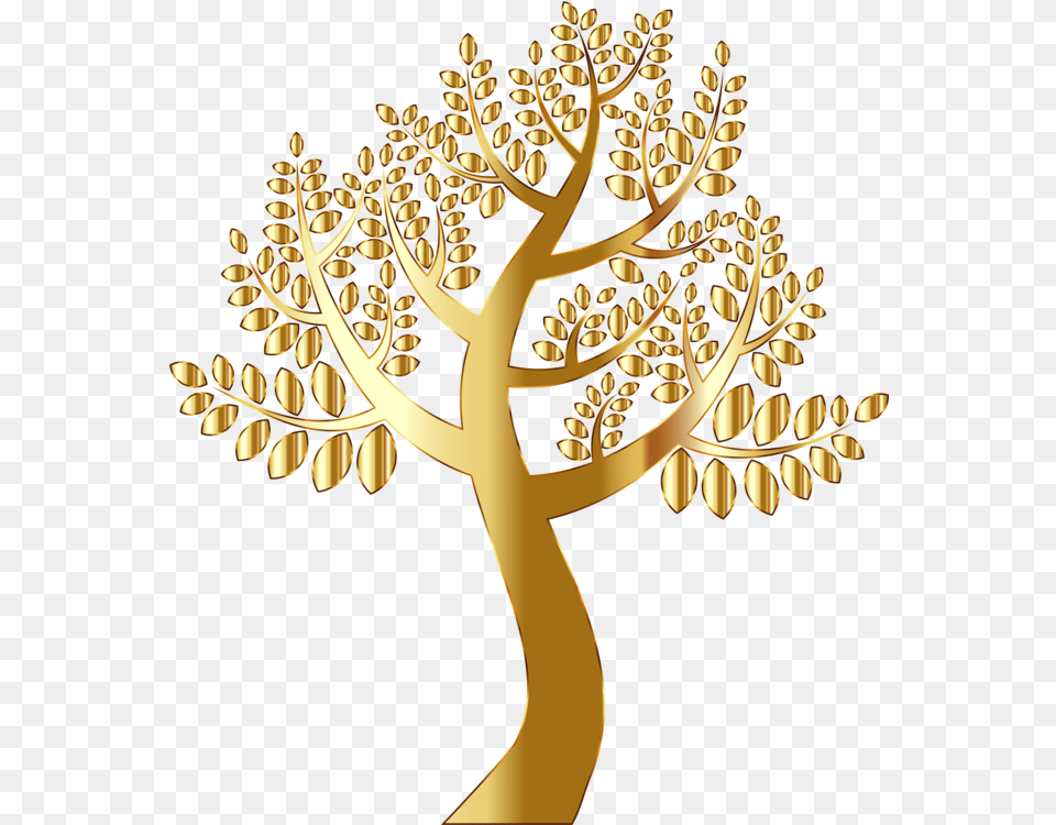 Leaftreebranch Clipart Royalty Free Svg Gold Tree, Festival, Hanukkah Menorah Png Image