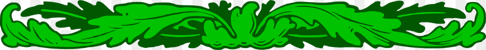Leafy Border Clipart, Green Png Image