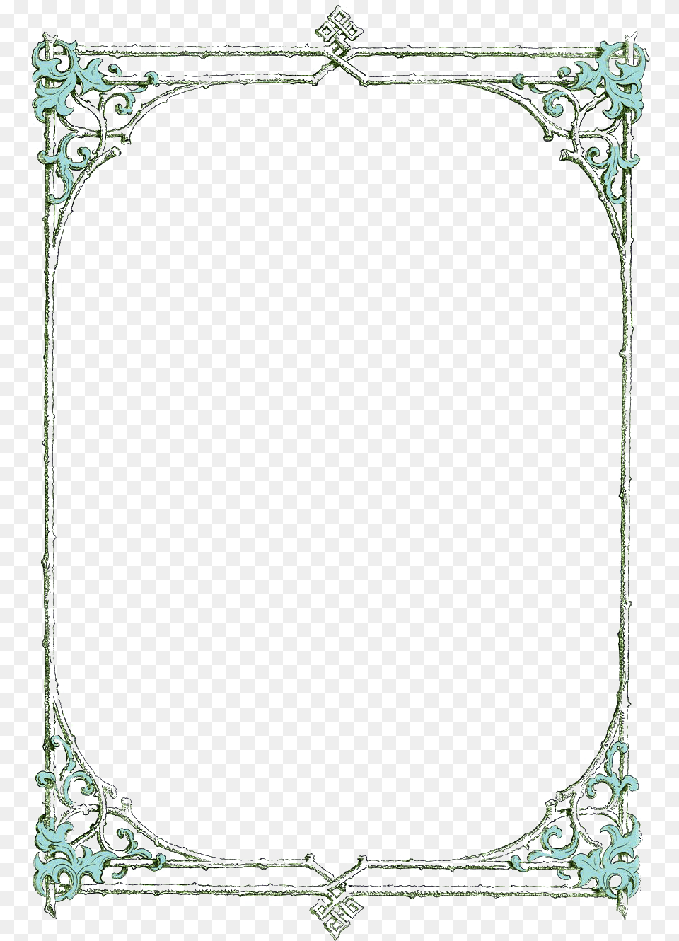 Leafy Clip Art Border From An Antique Book Clip Art Borders, Blackboard Png