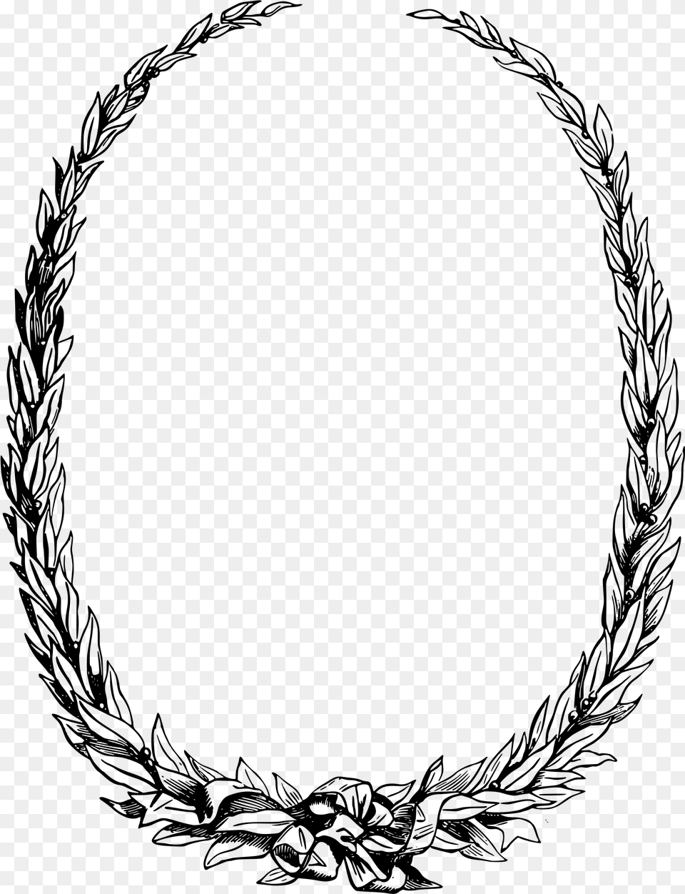 Leafy Frame 4 Clip Arts Vector Graphics, Gray Png Image