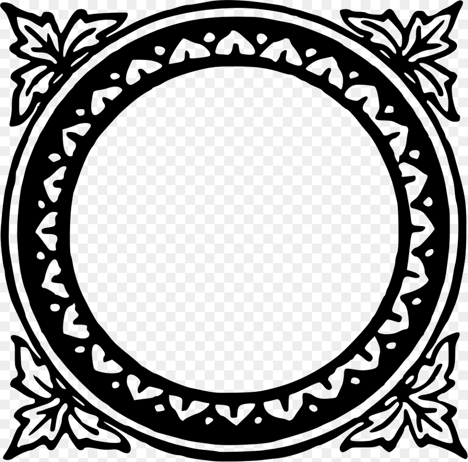 Leafy Frame Stickers Hombre Para Imprimir, Gray Png Image