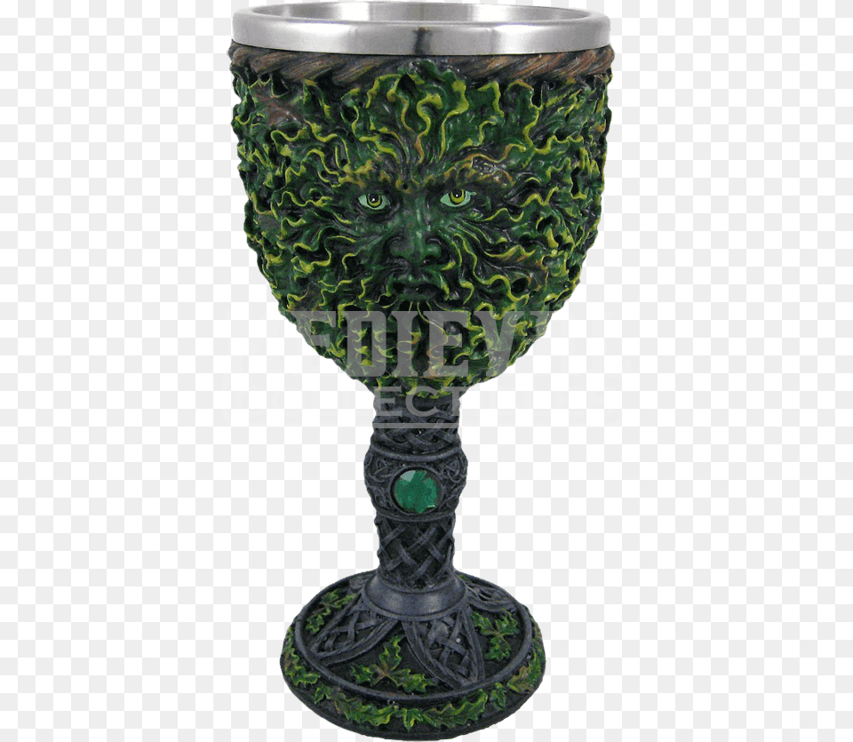 Leafy Green Man Goblet Zeckos Cool Celtic Green Man Wine Goblet Pagan Wicca, Glass, Smoke Pipe Free Transparent Png