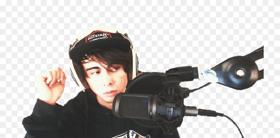 Leafy Is Here, Microphone, Electrical Device, Helmet, Person Free Transparent Png