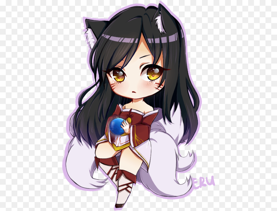 League Of Legends Ahri Chibi, Book, Comics, Publication, Adult Free Transparent Png