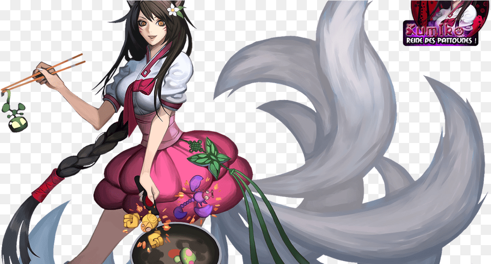 League Of Legends Ahri Download League Of Legends Anime Fanarts, Adult, Publication, Person, Female Png