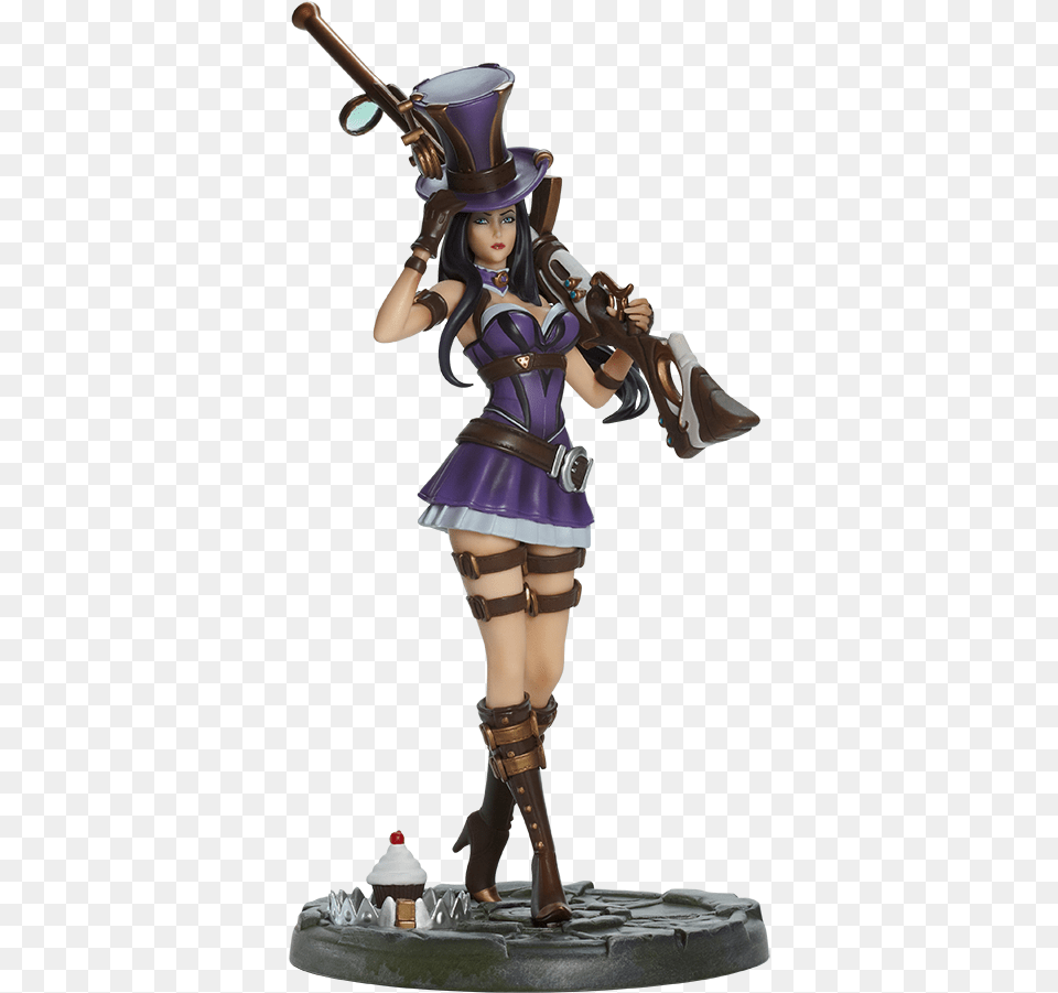 League Of Legends Caitlyn Statue, Clothing, Costume, Person, Adult Free Png Download