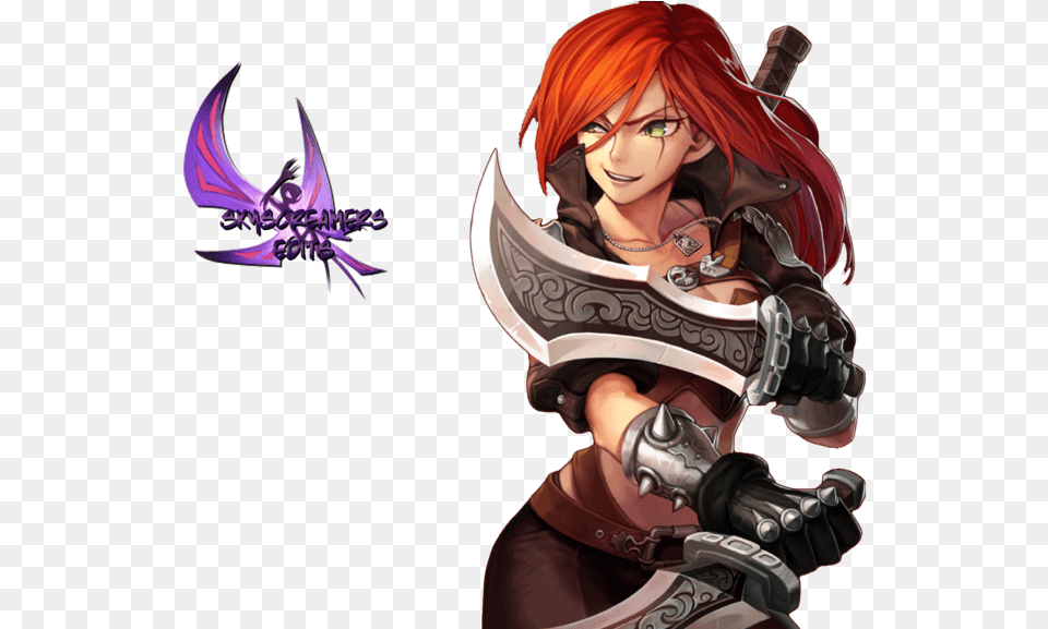 League Of Legends De Riot Games Juegos De Video Arte Katarina Render Katarina, Adult, Book, Comics, Female Free Png