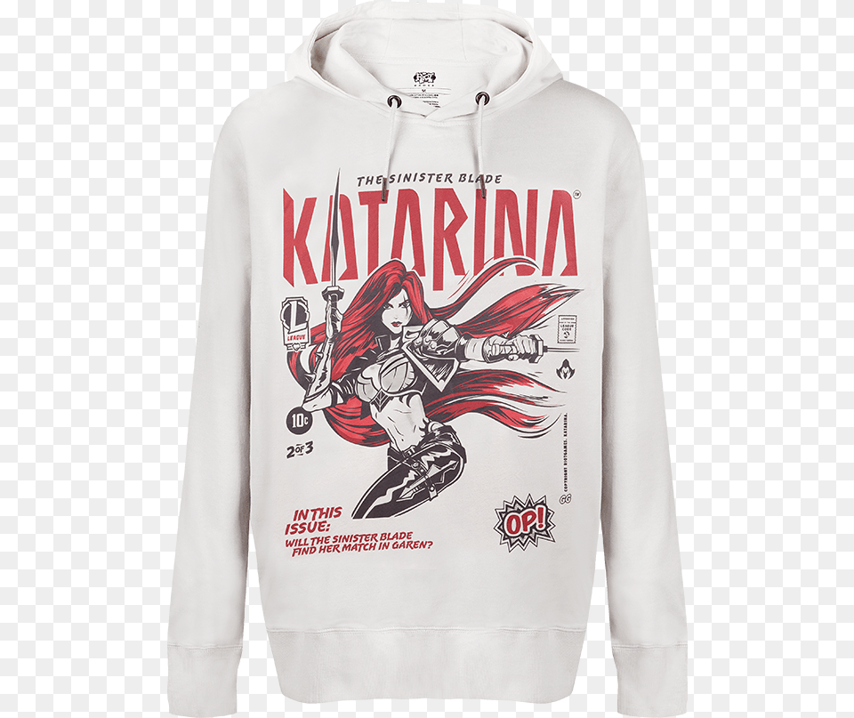 League Of Legends Katarina Hoodie, Clothing, Knitwear, Sweater, Sweatshirt Png Image