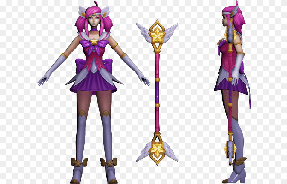 League Of Legends Star Guardian Lux Model, Clothing, Costume, Person, Purple Free Png