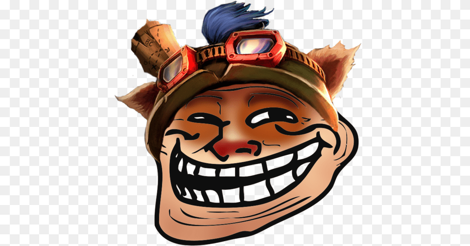 League Of Legends Video Games Humour Internet Troll League League Of Legends Troll Face, Person, Accessories, Clothing, Goggles Free Png Download