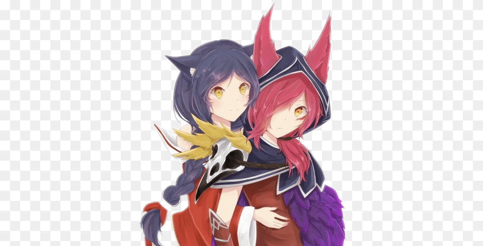 Leagueoflegends Ahri Xayah Sticker Xayah Ahri, Book, Comics, Publication, Baby Free Png