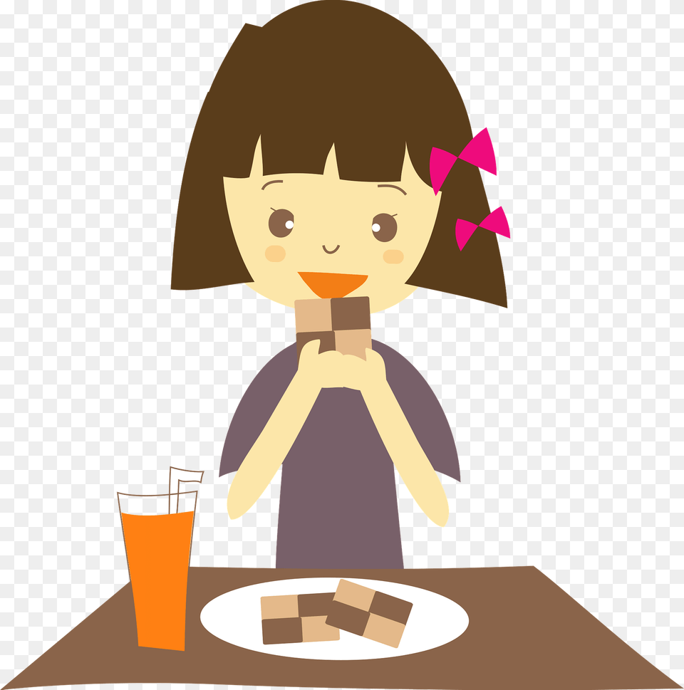 Leah Girl Is Eating A Cookie Clipart, Cutlery, Baby, Person, Fork Free Png