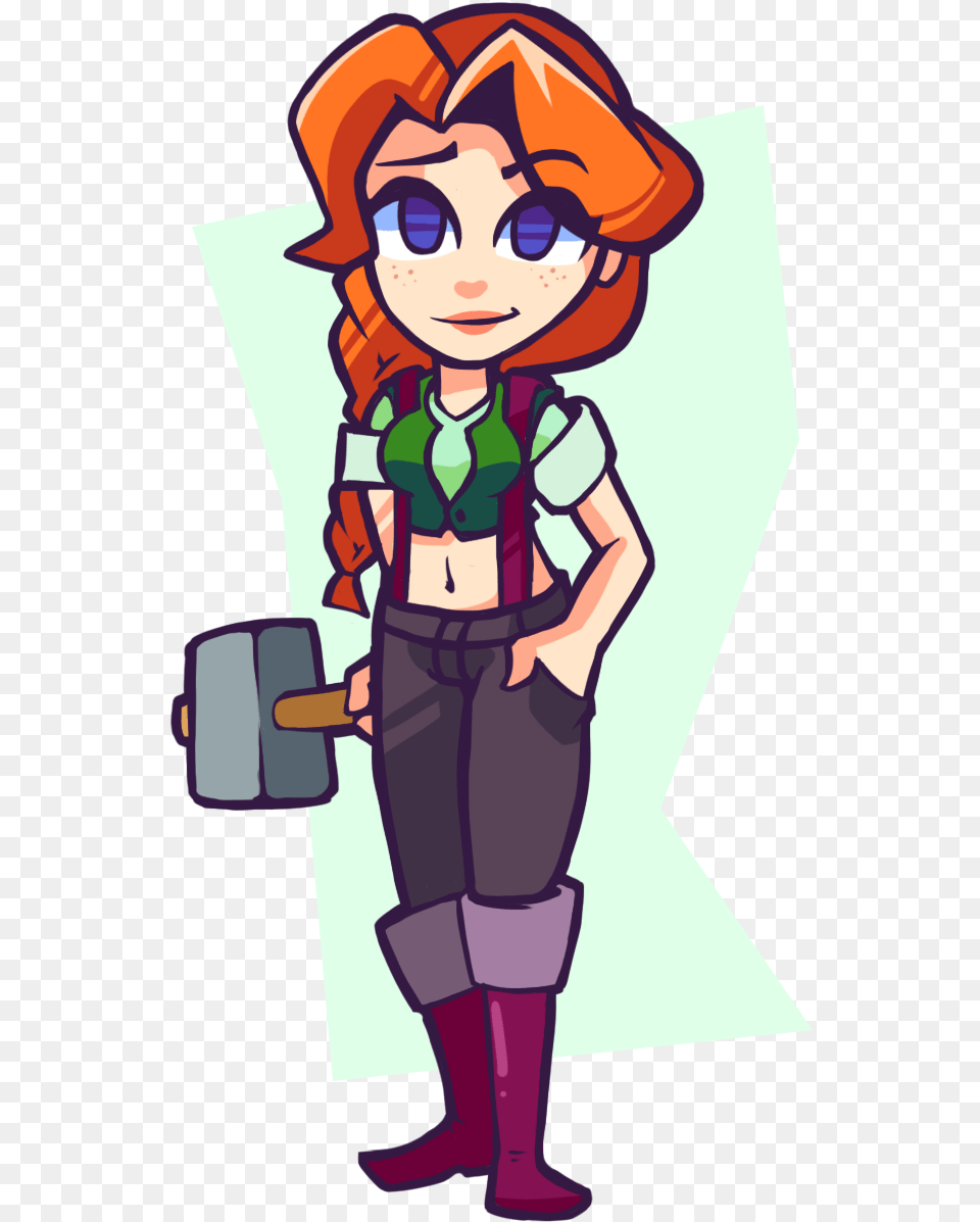 Leah So Cool Stardew Valley Leah Fan Art, Baby, Book, Comics, Person Free Png Download