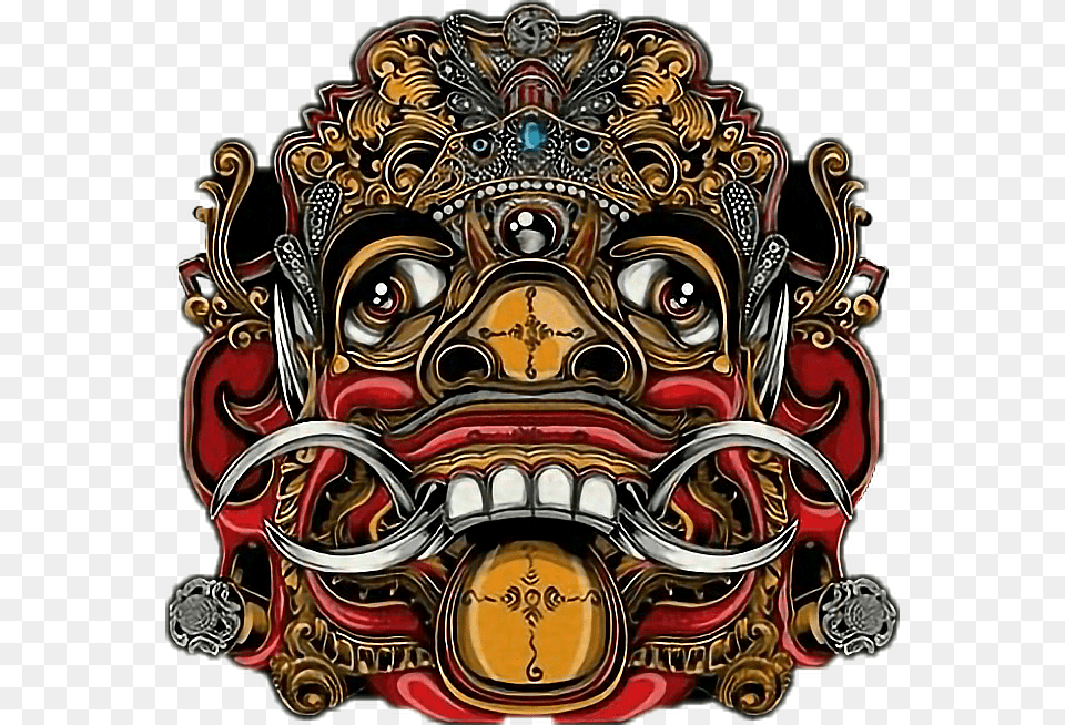 Leak Balimask Mask Monsters Indonesiamask Bali Art Work Of Indonesia, Emblem, Symbol, Festival, Hanukkah Menorah Free Png Download