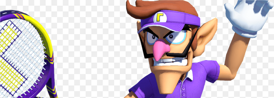 Leaked Tennis Skin Waluigi Ace, Baby, Person, Racket, Face Free Transparent Png