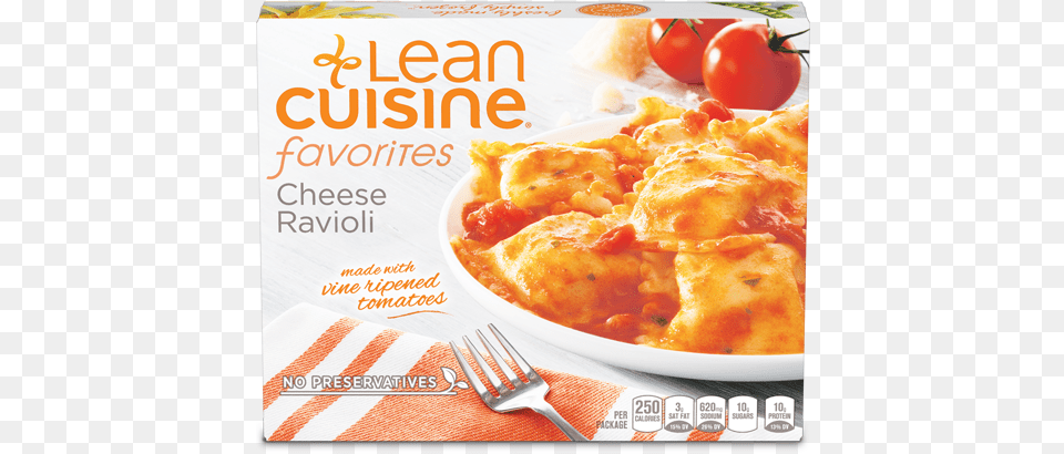 Lean Cuisine Cheese Ravioli, Advertisement, Cutlery, Fork, Food Png
