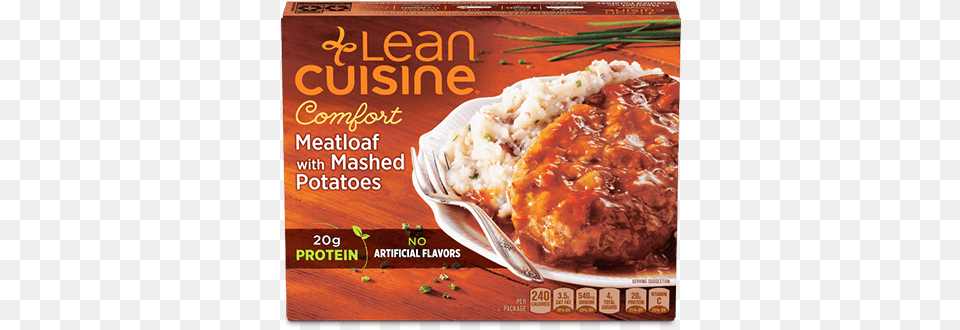Lean Cuisine Meatloaf And Potatoes, Cutlery, Fork, Advertisement, Poster Free Transparent Png