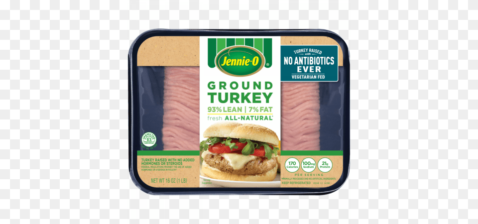 Lean Ground Turkey Jennie O Ground Turkey Breast 16 Oz Tray, Food, Lunch, Meal, Sandwich Free Png