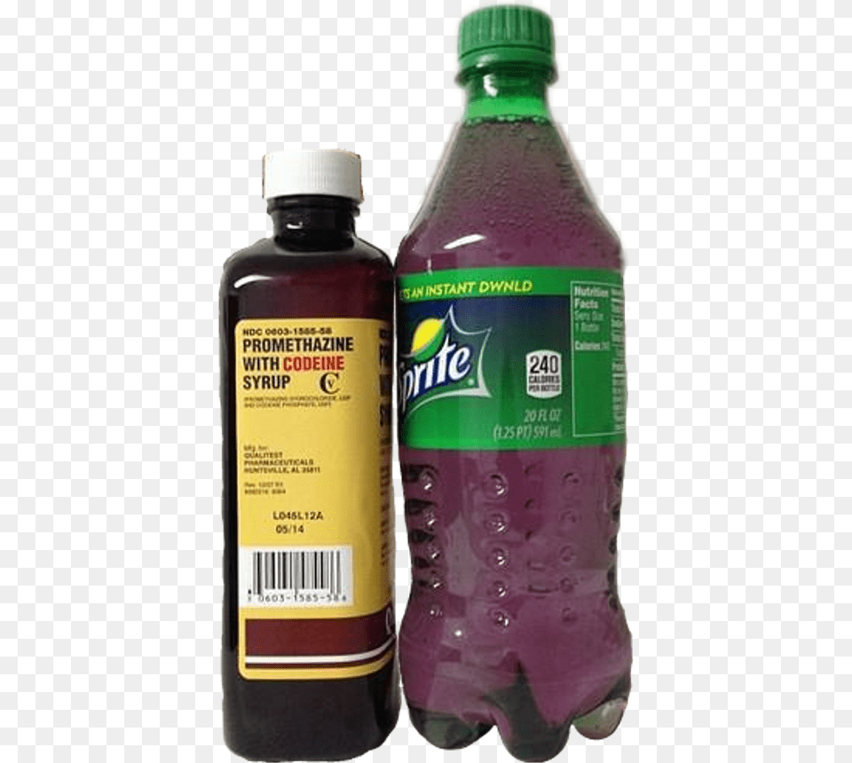 Lean Inside A Sprite Bottle, Food, Seasoning, Syrup, Ketchup Free Png