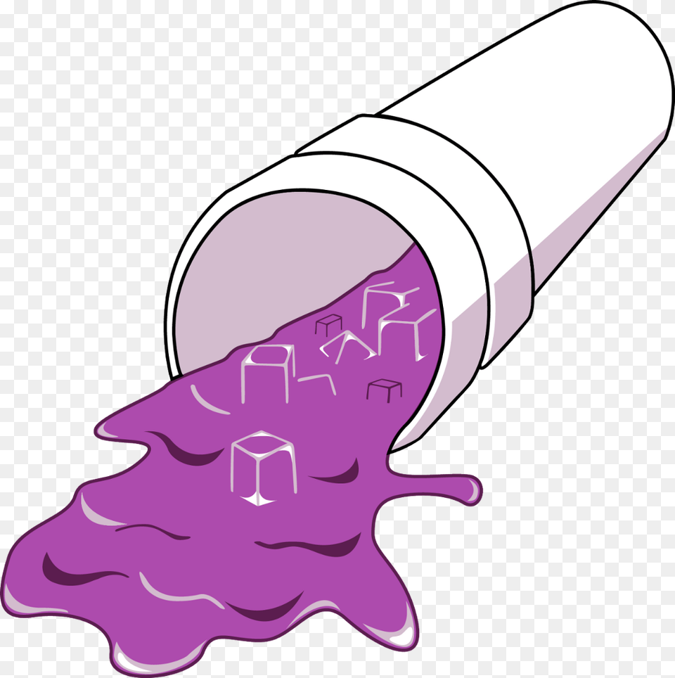 Lean Purple Spilled Drank Spilled Cup Of Lean, Cosmetics, Lipstick, Smoke Pipe Png Image